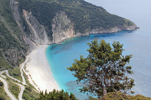 Myrtos Beach in Greece 